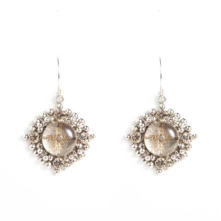 Petite Kreuzgang-Ohrringe - Zia - Silber für den Großhandel von VSA Designs Inc.