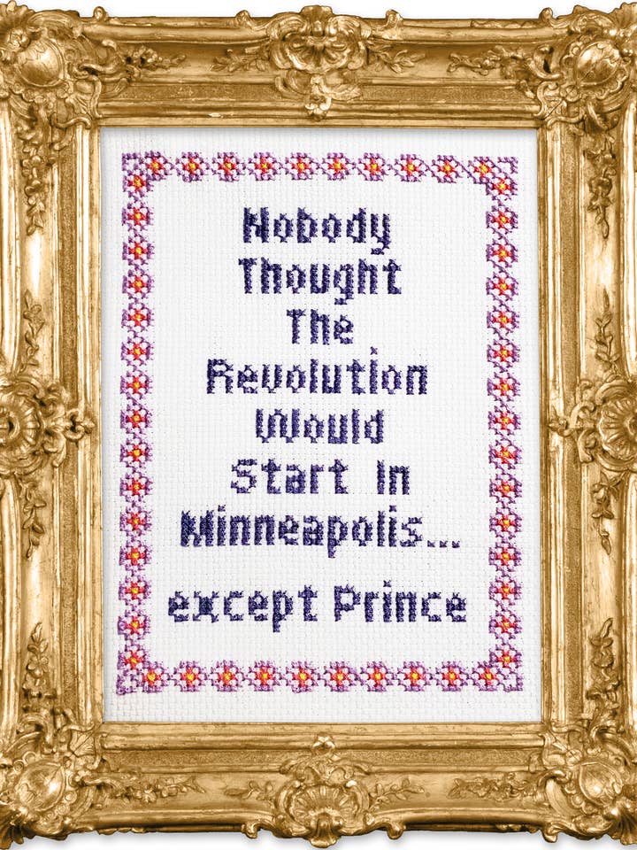 Nobody Thought the Revolution Deluxe Cross Stitch Kit for wholesale by Subversive Cross Stitch