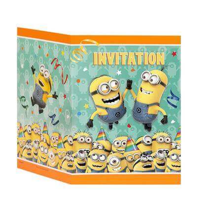 Party Expo, LLC – wholesale Invitations – Despicable Me Minions Invitations (8ct)