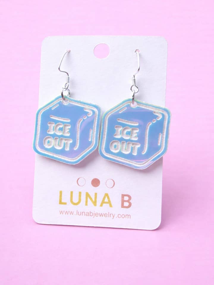 ICE OUT Earrings - Kid Friendly Protest Jewelry (Work & School Safe) for wholesale by Luna B Jewelry