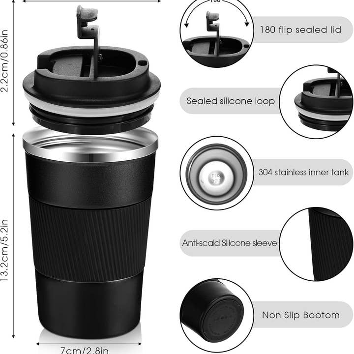 Crover - Wholesale Insulated Mug/Tumbler - 13oz Insulated Coffee Mugs with Leakproof Lid3