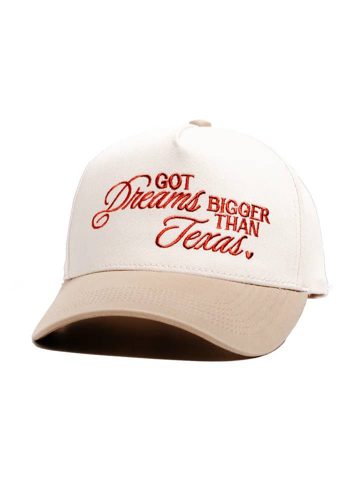 Got Dreams Bigger Than Texas Hat for wholesale by Rustler Hat Co.