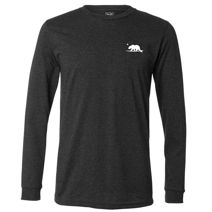 Long sleeve Surfbear® Heather T-shirt for wholesale by Pacific Coast Apparel