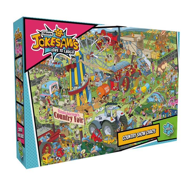 Jokesaws: Country Show Chaos 1000 Piece Jigsaw Puzzle for wholesale by Gibsons Games Ltd
