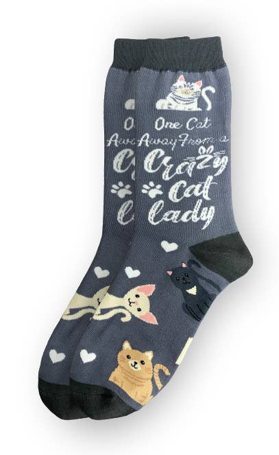 E&S Pets - Wholesale Socks - Unisex - Crazy Cat Lady - Fun Novelty Dog Socks - Unisex1