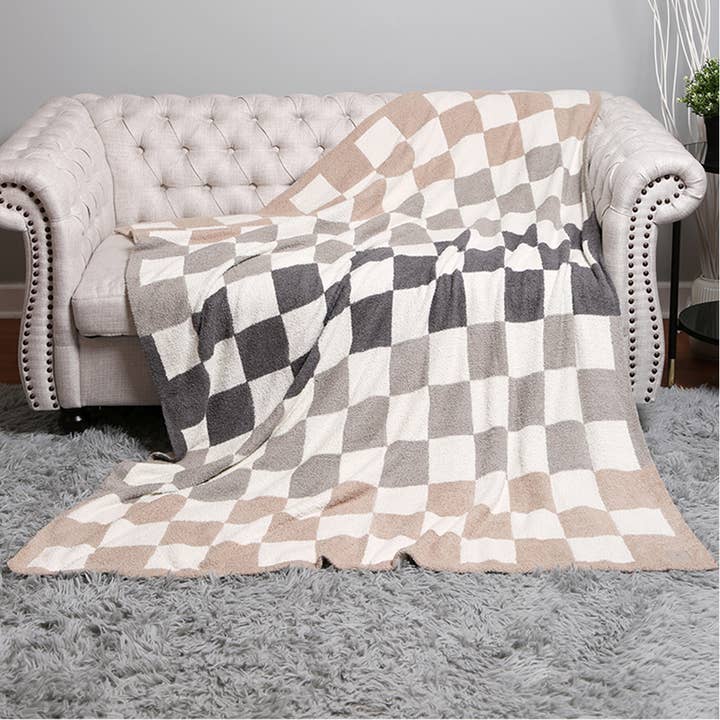 Fashion City - Wholesale Throw Blanket - Multicolor Checkered Reversible Throw Blanket16
