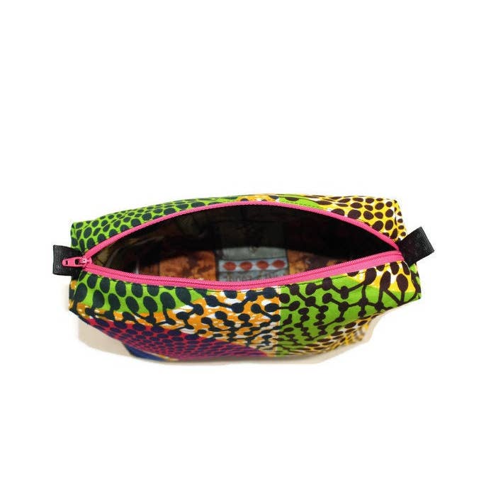 Mawufemor - Wholesale Makeup/Cosmetic Bag - African Print Fabric Cosmetic Zipper Pouch Gift6