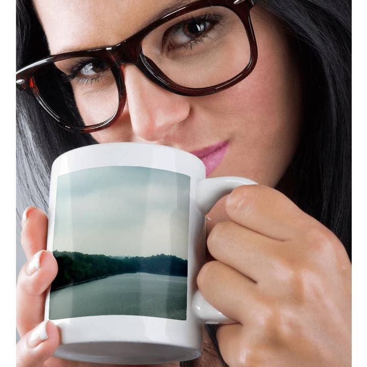 3dRose - Wholesale Coffee Mug - 3dRose, A view of water from a bridge with a beautiful background, Mug9