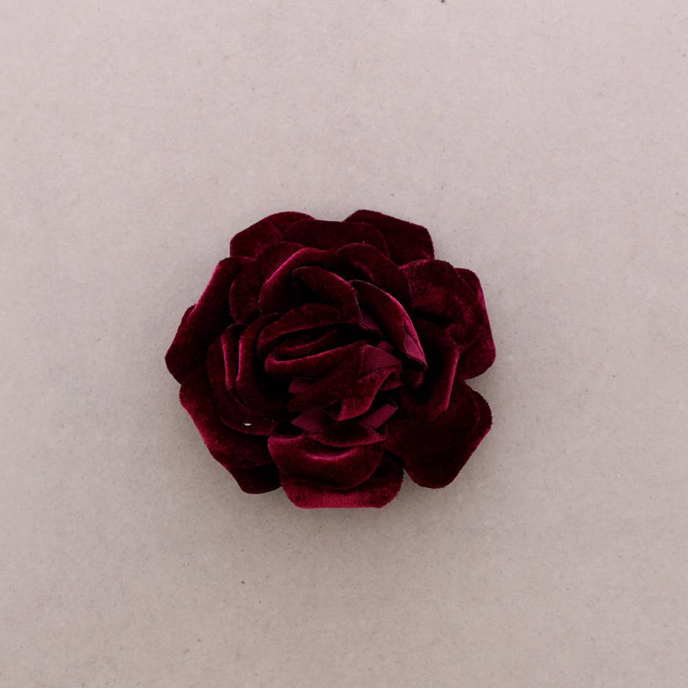 Sonata - Wholesale Snap Jewelry - Velvet Flower Brooch 13cm12
