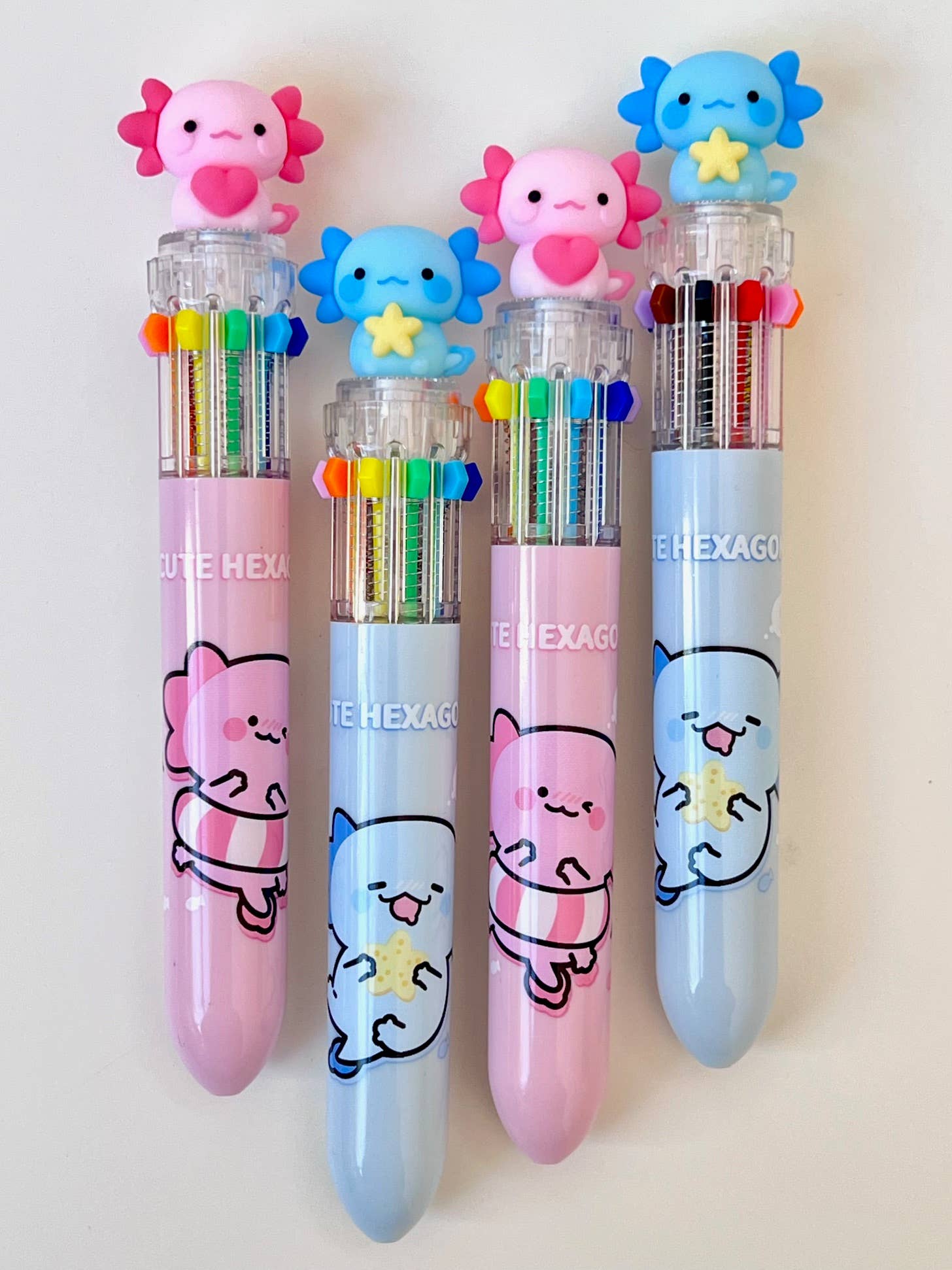 BCmini - Wholesale Pen - 23035 Axolotl 10-Color Retractable Ball Pen-3618