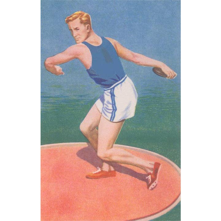 Found Image Press - Wholesale Postcard - Postcard OL-227 Discus Thrower