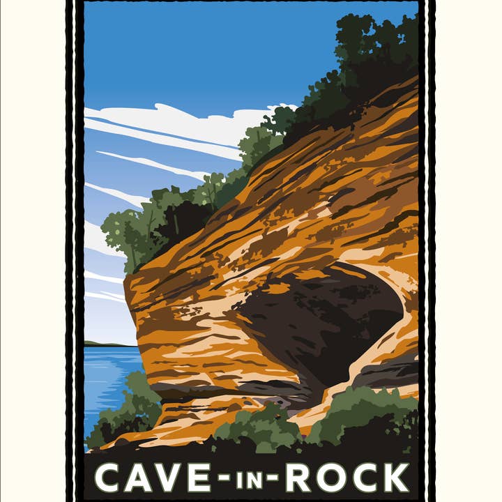 Landmark IL | Cave-In-Rock State Park for wholesale by Legendary Landmark Art Prints