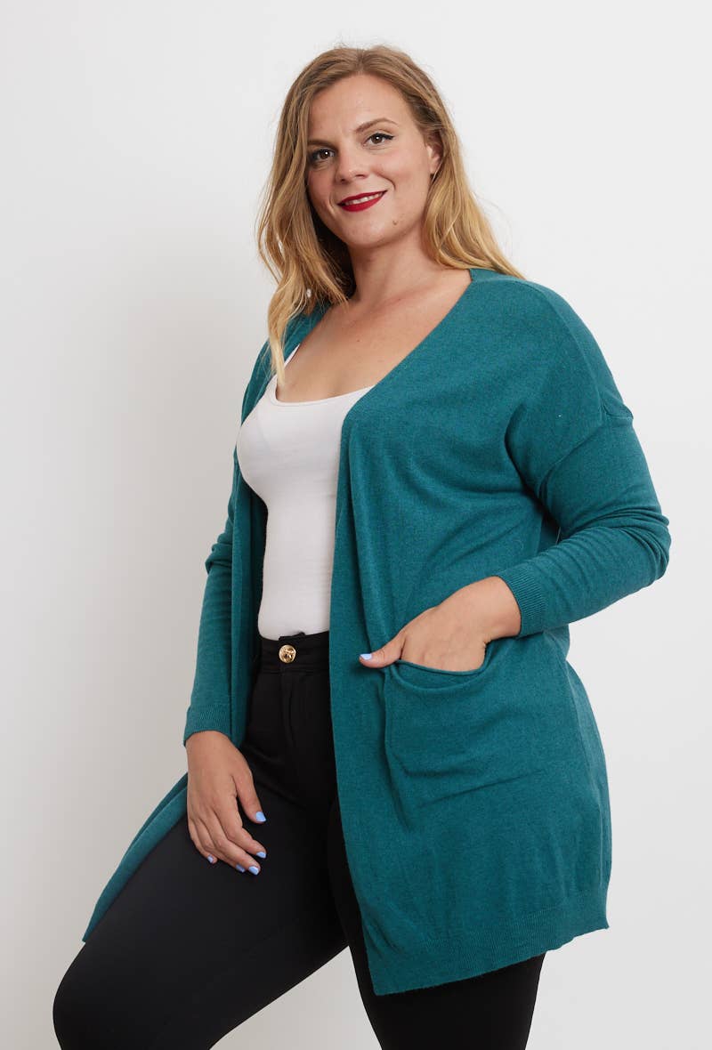 C'MELODIE - Wholesale Cardigan - Women's - Plus Size - Oversized Cardigan with Pockets6
