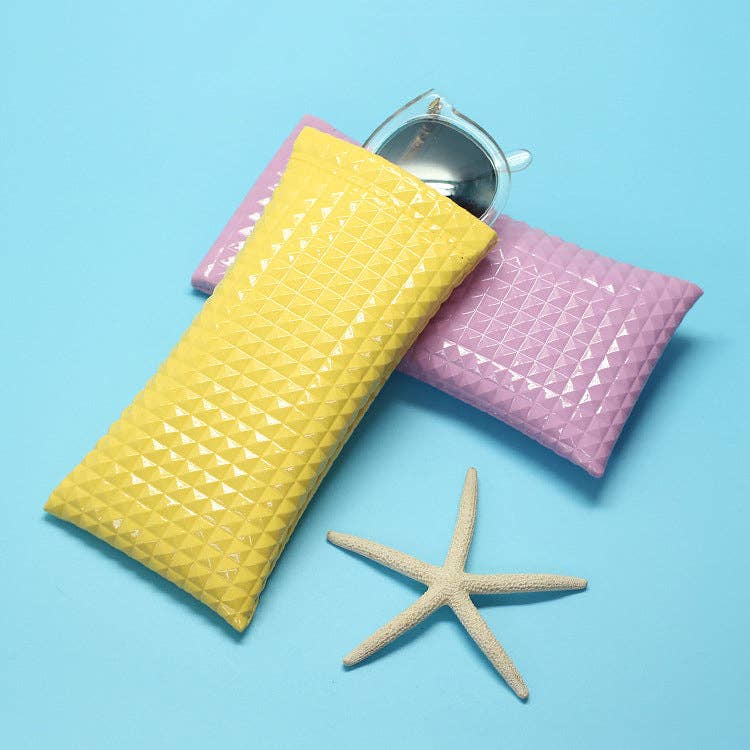 Ole - Wholesale Eyewear Cases & Holders - Women's - Diamond Grid Pattern Glasses Pu Protecting Bag 7