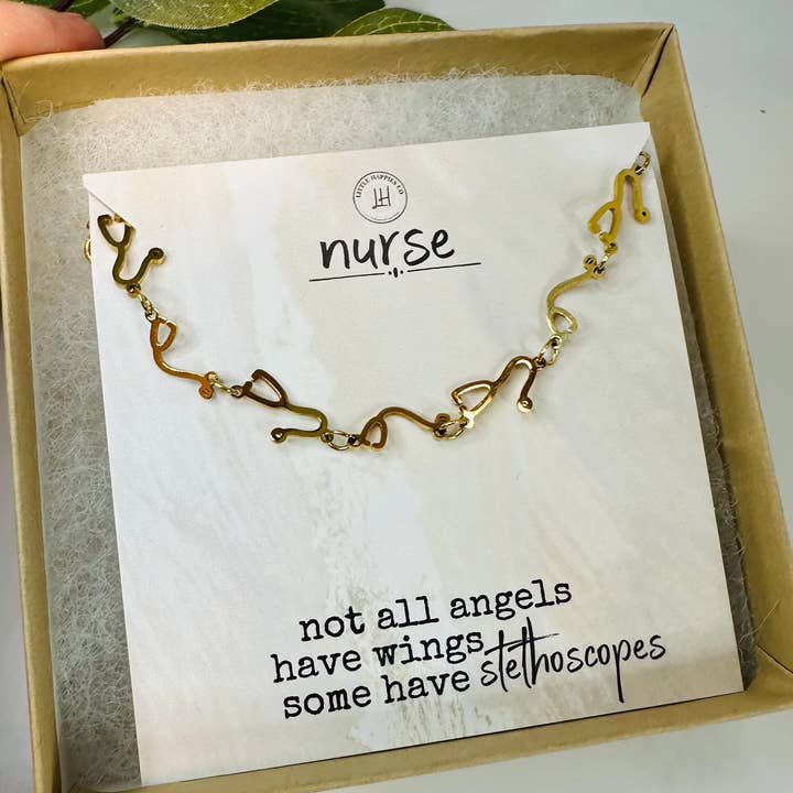 Little Happies Co - Wholesale Charm/Dangle Bracelet - Unique Stethoscope Bracelet - Gift for Nurse, RN Gifts