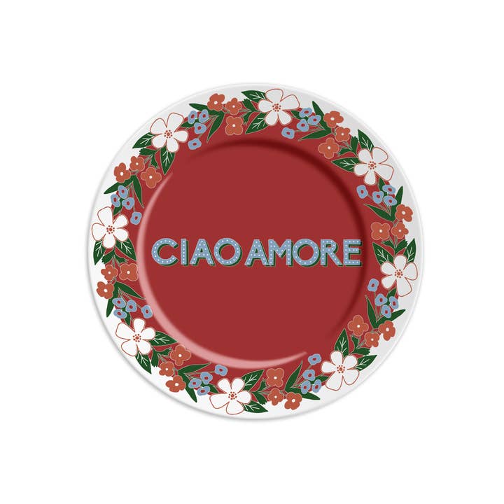 ilaria.i - Vendita all'ingrosso Piatto - CIAO AMORE - Piatto in porcellana con scritta