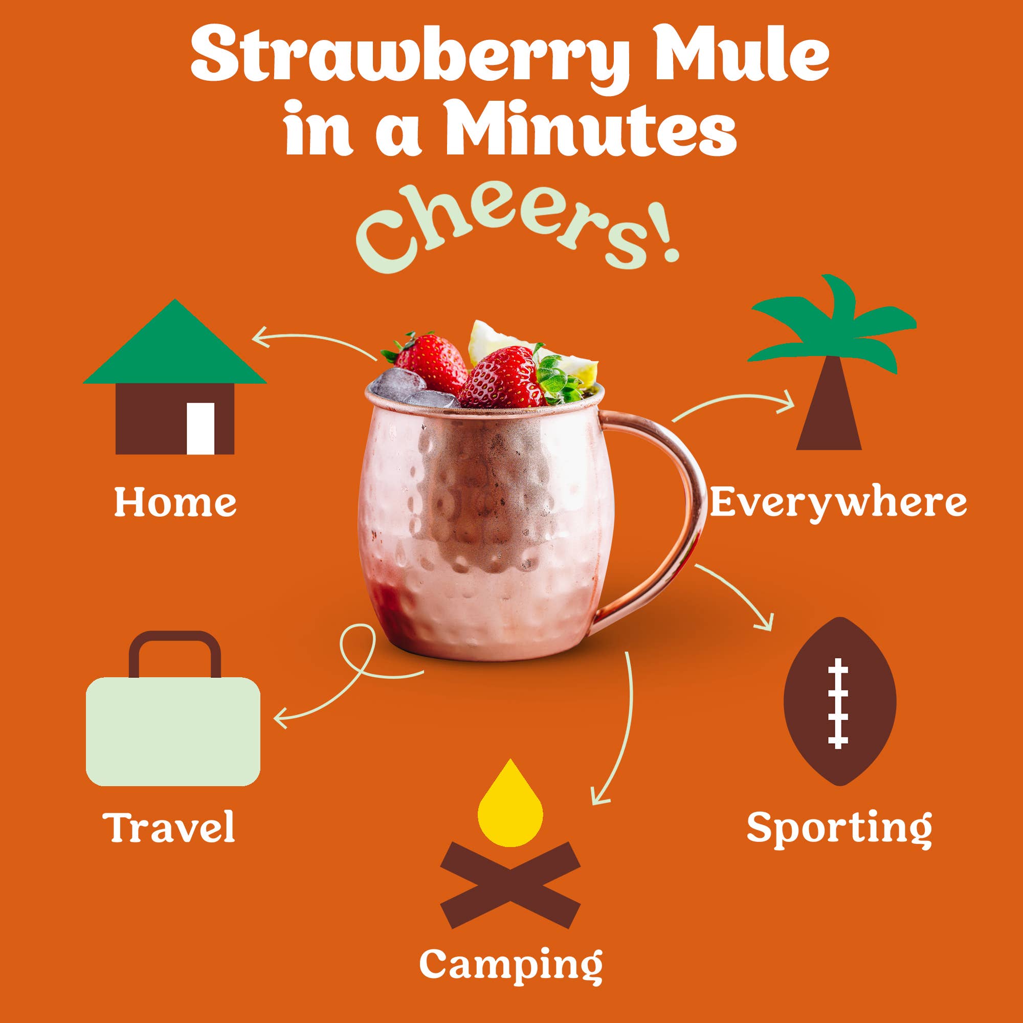 Craftmix - Wholesale Non-Alcoholic Spirits/Wine/Beer - Strawberry Mule Cocktail Mixer - 6 Servings Multipack5