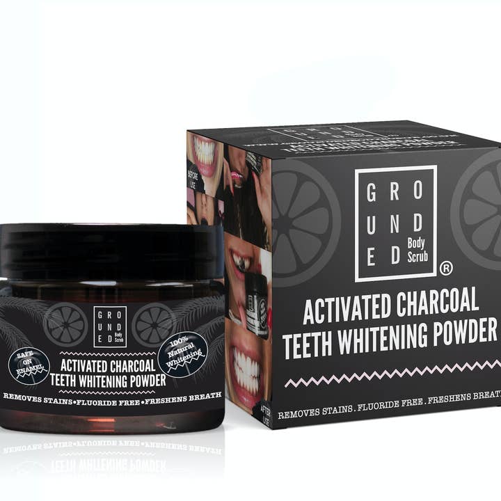 Charcoal Teeth Whitening Powder for wholesale by GROUNDED BODY