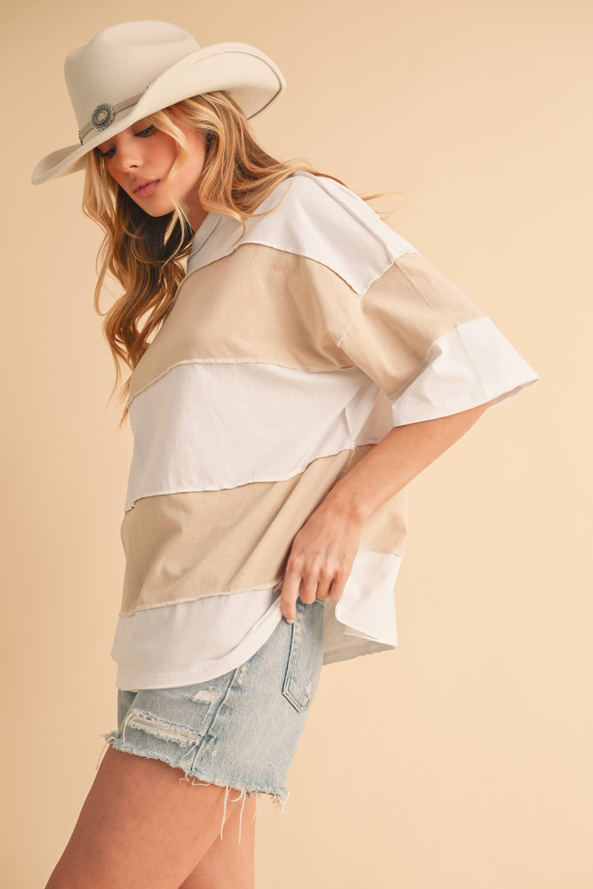 AEMI + CO - Wholesale Knit Top - Women's - 8417FN Polly Color Block Top26