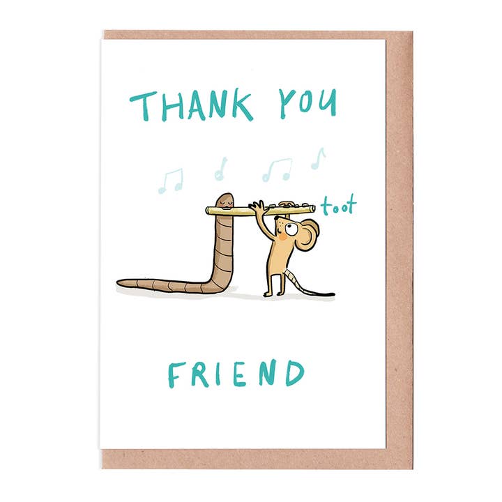 Cute Thank You Friend Greeting Card for wholesale by Sarah Ray