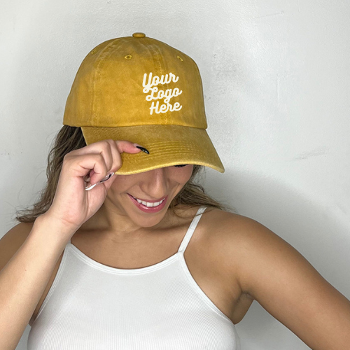 SD Merch Co. - Custom Embroidery – wholesale Baseball cap – Women's – Pigment Faded Dad Hat - Customizable10