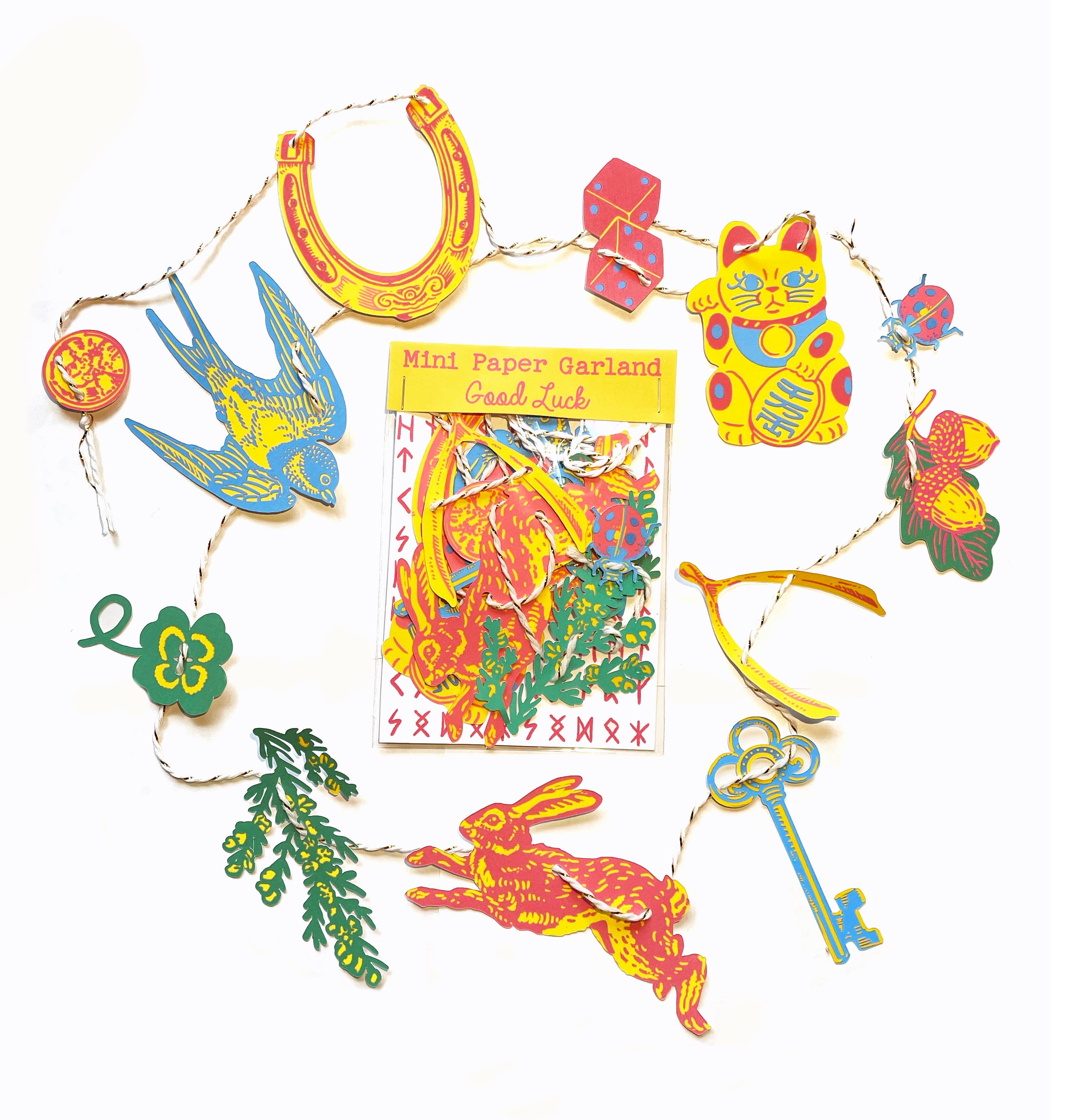 Hissing Mink - Wholesale Bunting/Garland - Good Luck Mini Paper Garland