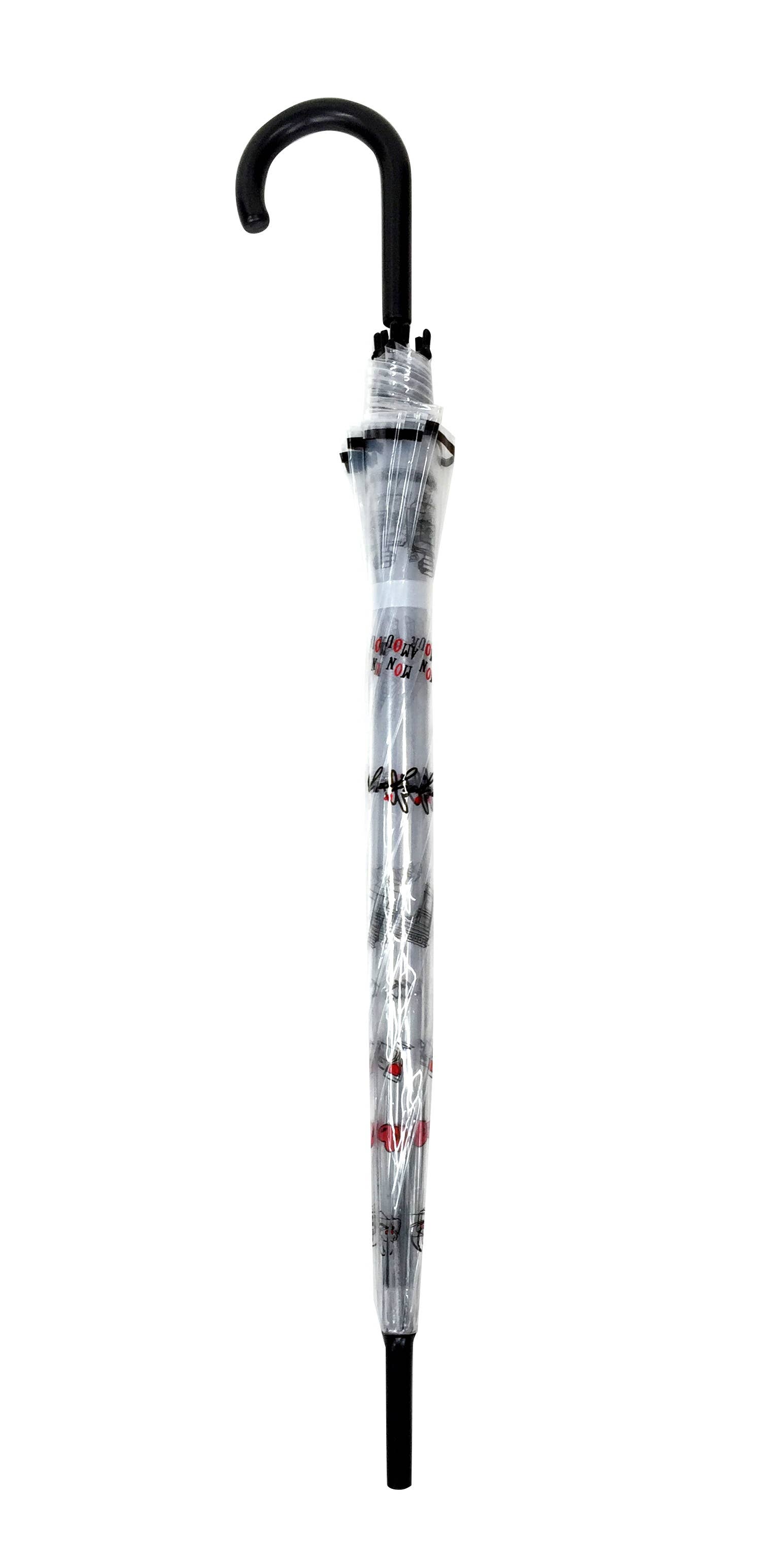 SMATI - Wholesale Umbrella – Women's - Long Transparent Umbrella Paris Symbols1