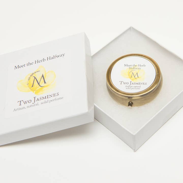 Two Jasmines Soliflore (solid natural fragrance) for wholesale by Meet the Herb Halfway