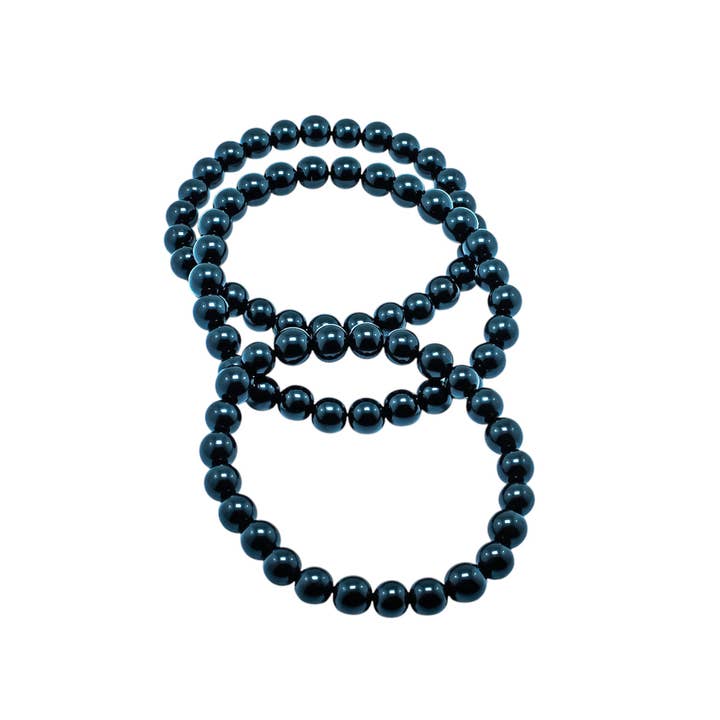 Pulseras Elásticas de Azabache 8mm para venta al por mayor de Quasar Gems USA