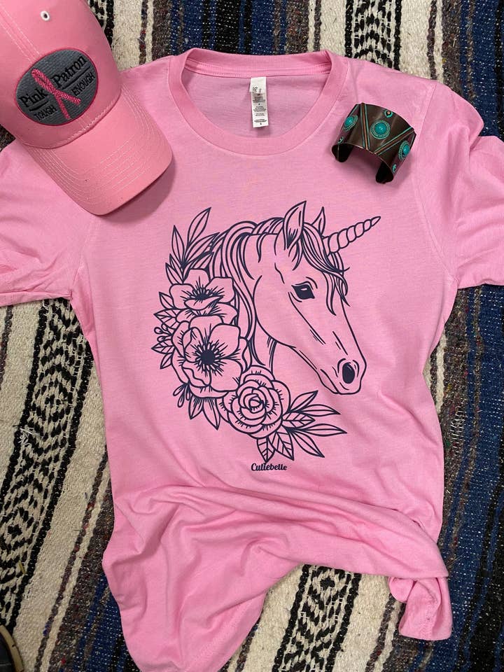 Camiseta estampada western unicornio de Cutiebelle para venta al por mayor de Rowdy Rowels