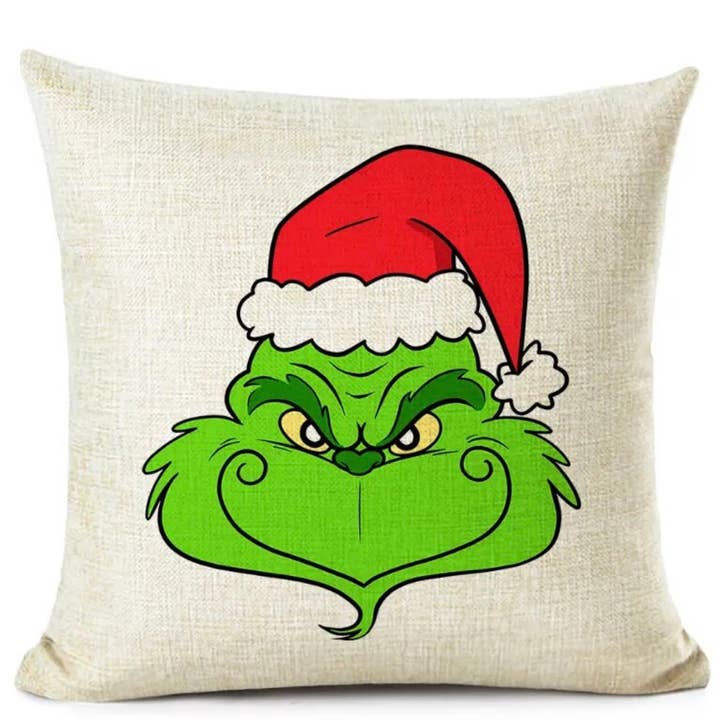 Grinch Christmas Pillow - Green Man for wholesale by Creations by Matthew