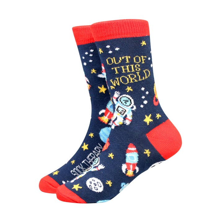 Out Of This World – Kids Unisex Bamboo Socks by Sock Therapy for wholesale by Smiling Faces