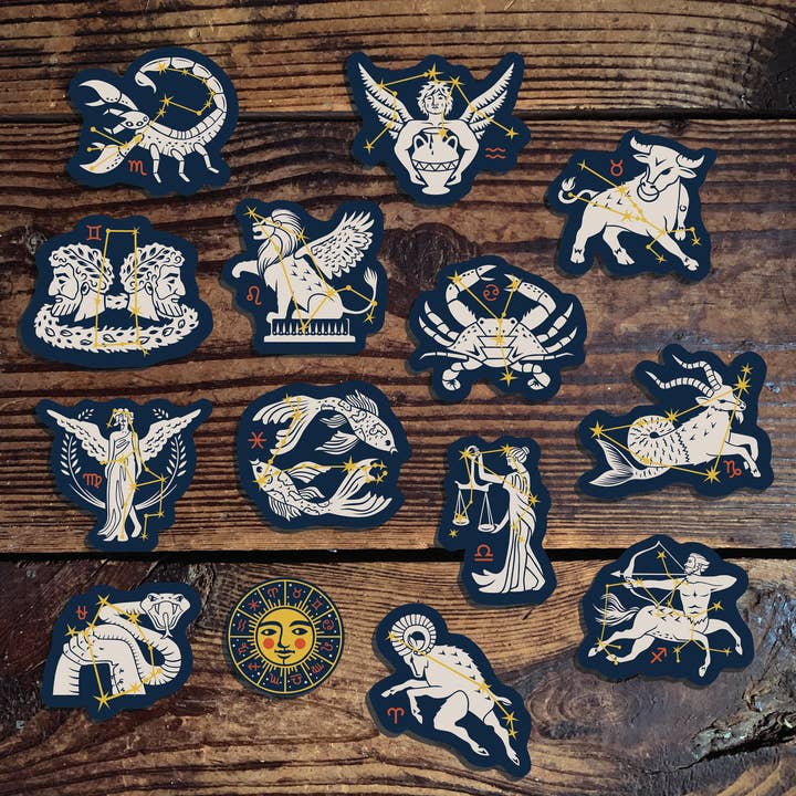 Zodiac Bumper Sticker / Vinyl Decal Starter Pack for wholesale by Fresh Fish