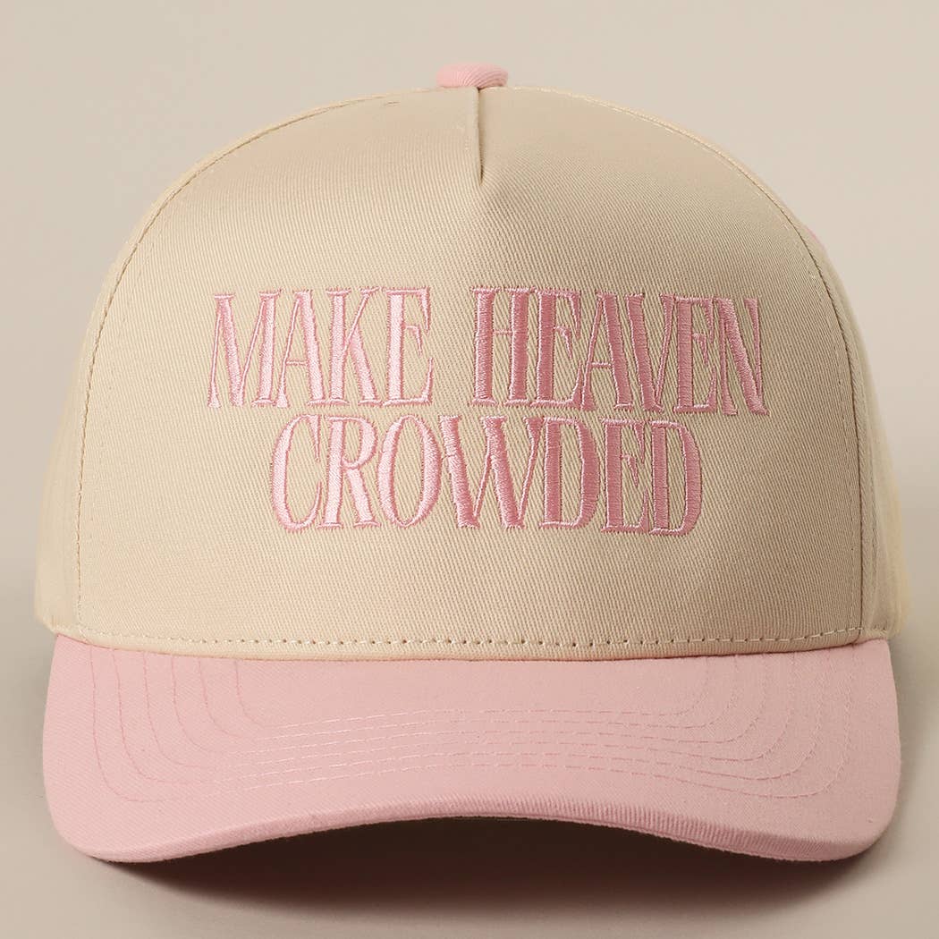 Fashion City - Vente Casquette de baseball – femme - Casquette de baseball brodée "MAKE HEAVEN CROWDED"3