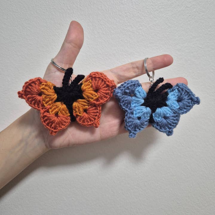 Llavero de Mariposa de Crochet Hecho a Mano para venta al por mayor de despinacrafting