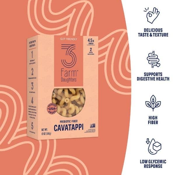 3 Farm Daughters - Wholesale Pasta - High Fiber Cavatappi - Gut Friendly, Low GI, USA Grown Pasta2