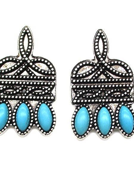 Western Boot Stitch Post Earring for wholesale by Snowing West