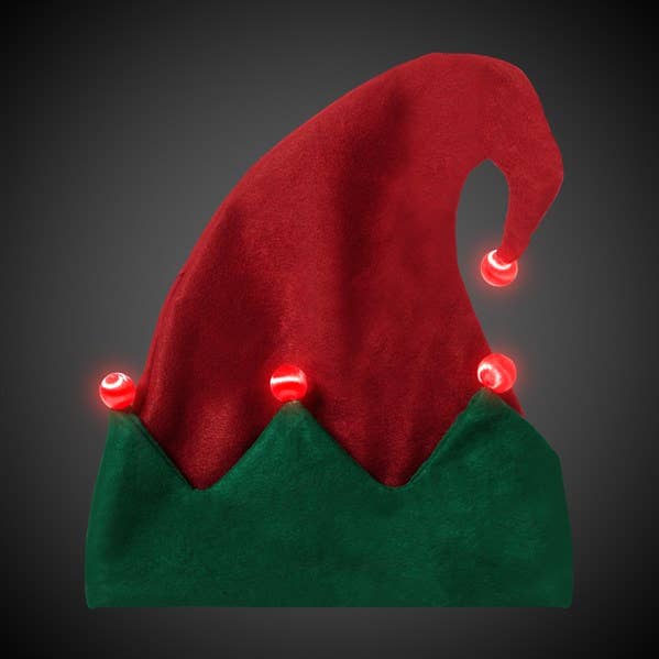 Windy City Novelties - Wholesale Santa Hat - LED Elf Hats 24-Unit Retail Counter Display