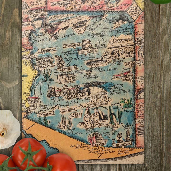 Arizona Map Cutting Board Charcuterie Cheese Board for wholesale by Daisy Mae Designs