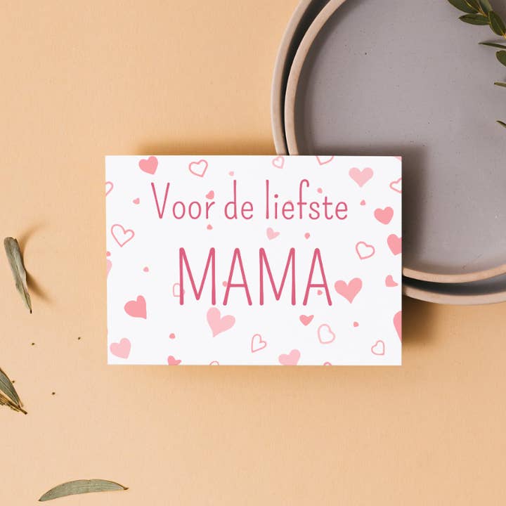Mors dagskort med hjerter til den sødeste mor for engroshandel hos Birds & Crafts