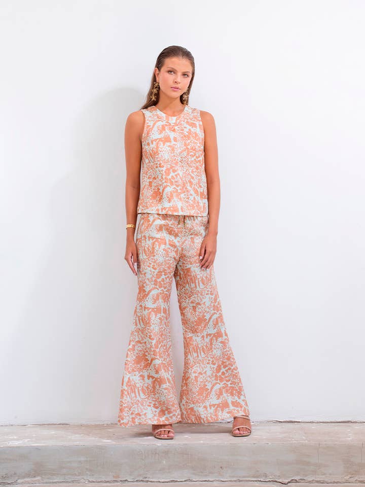 ARA PANTALONI ACQUA STAMPA LINO per la vendita all'ingrosso da parte di Maria la Paz