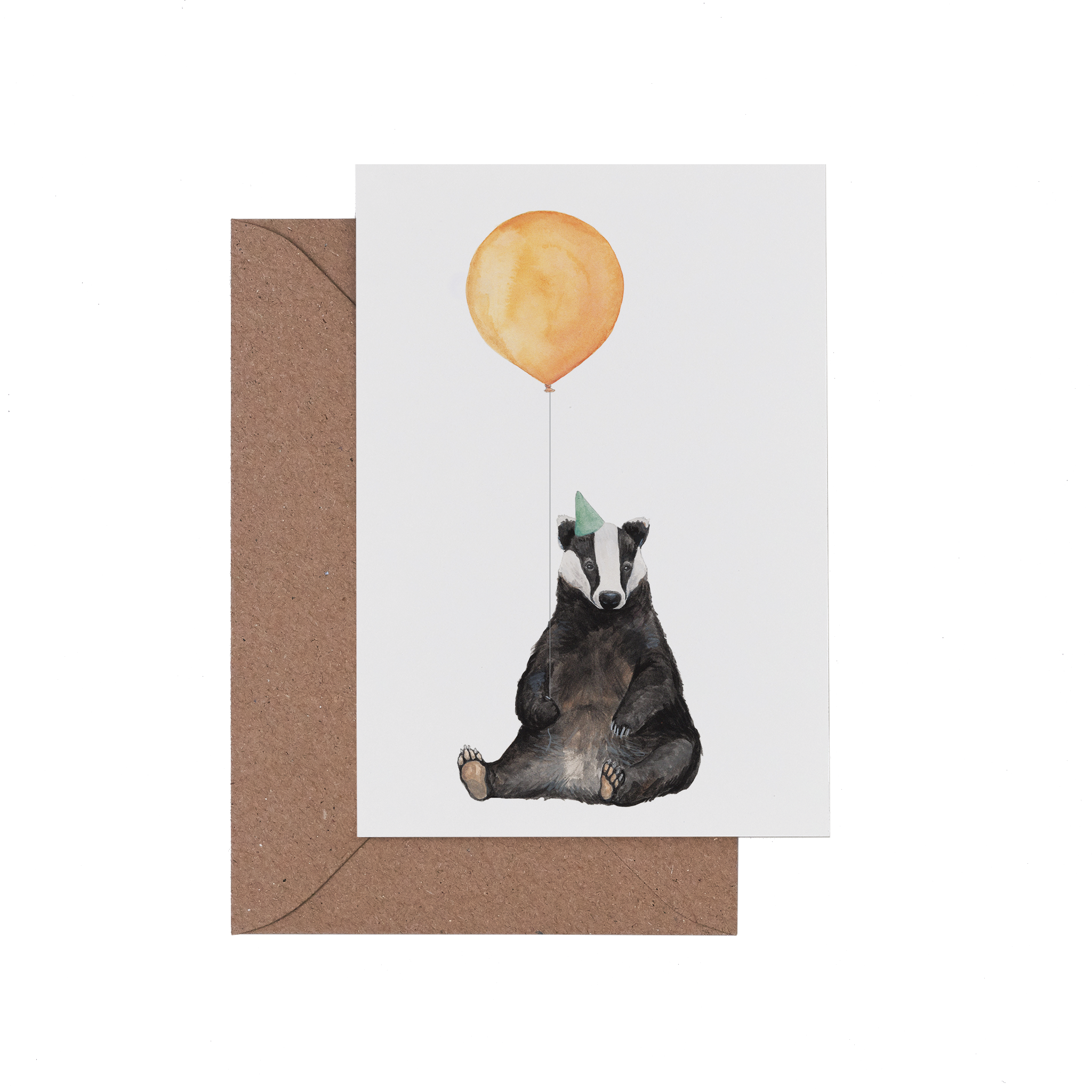 Mister Peebles – Engroshandel Fødselsdagskort – Balloon Animal Card - Grævling1