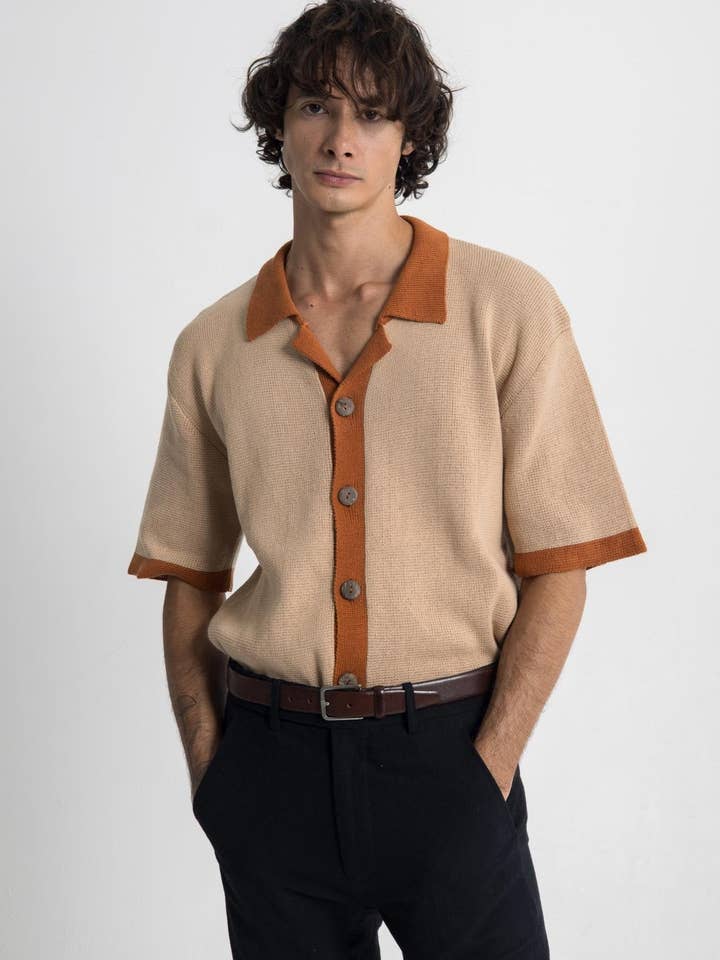 Russell Strik SS - Vintage Brun for engroshandel hos Lost In Nowhere