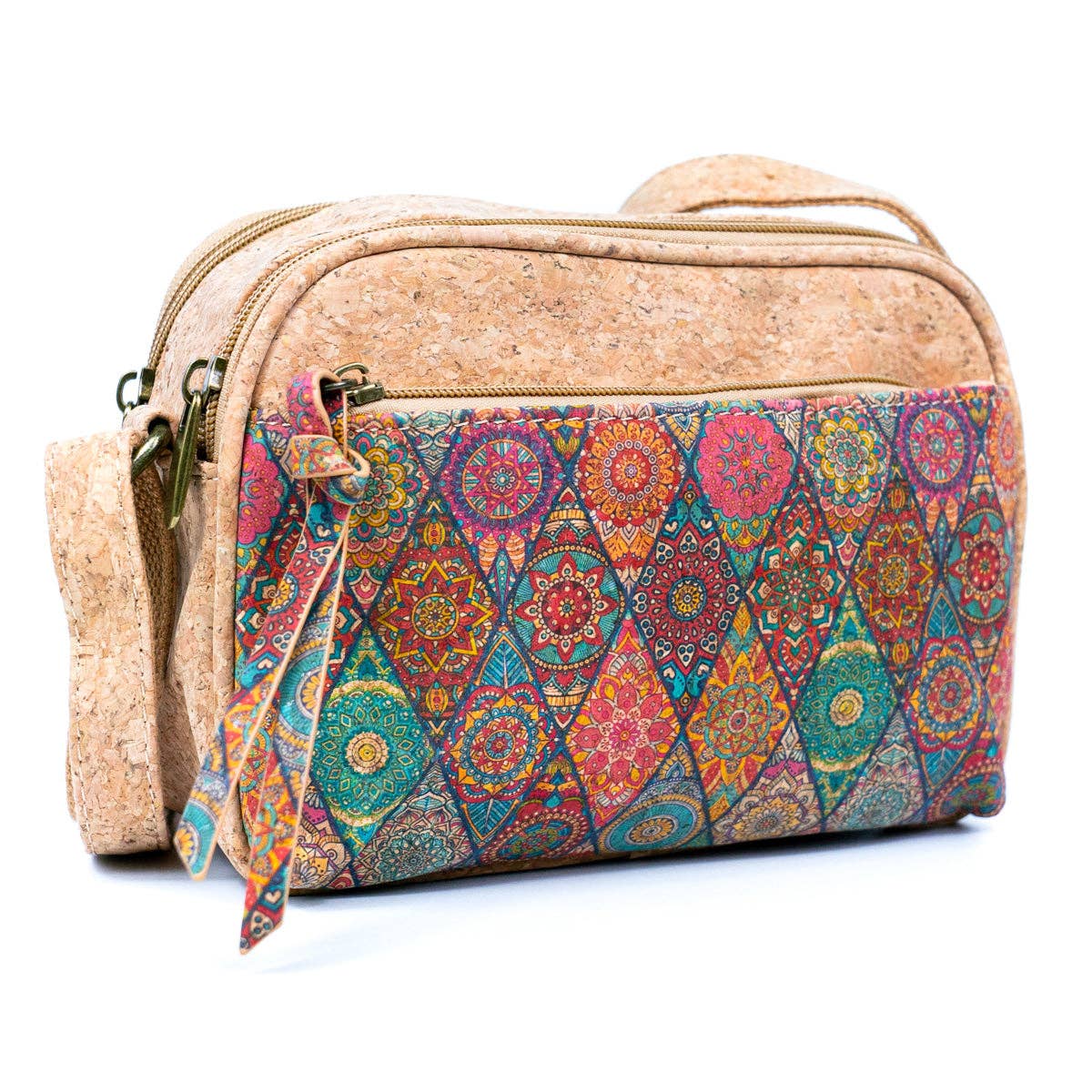 Meninas Bonitas Cork - Wholesale Crossbody Bag - Women's - Natural Cork Women's Crossbody Bag BAG-22952