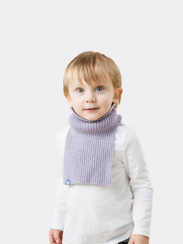 Freddie Merino Cashmere Neck Warmer in Lilac for wholesale by Chicky Dickies