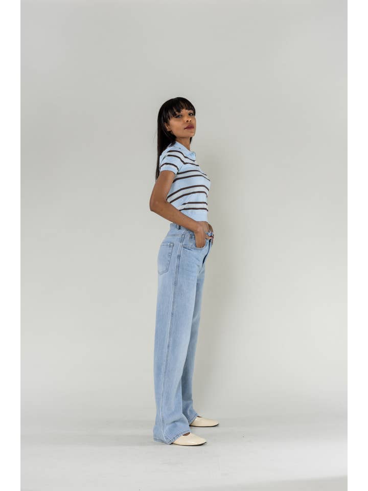 Nina Carter - Venta al por mayor Vaqueros - Mujer - Jean Lyocell Nina Carter de talle alto, corte recto ancho2