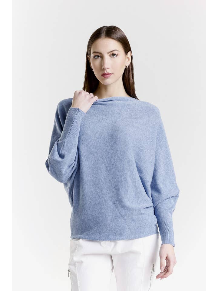 TINA Stephens Italy/Tees By Tina – Großhandel Strickpullover – Damen – Mylah Seriously Weicher Fledermaus-Pullover (BLS413)72