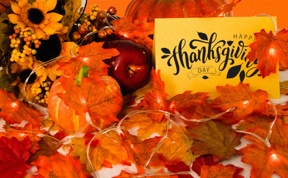 Moderny - Vendita all'ingrosso Fili di luci - Luci con foglie autunnali3