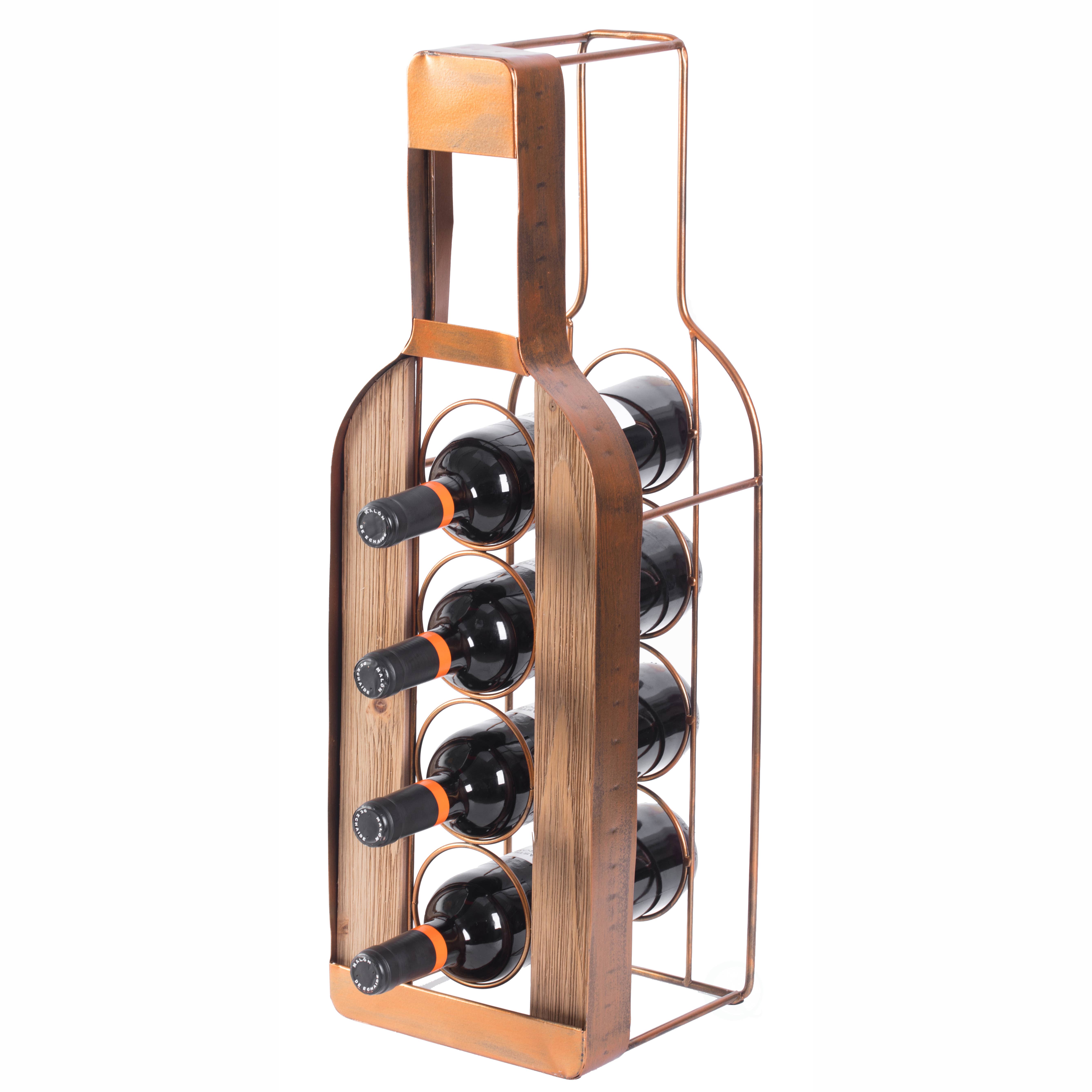 Quickway Imports – wholesale Bottle rack/holder – Bottle Shaped Freestanding 4 Wine Bottle Holder0