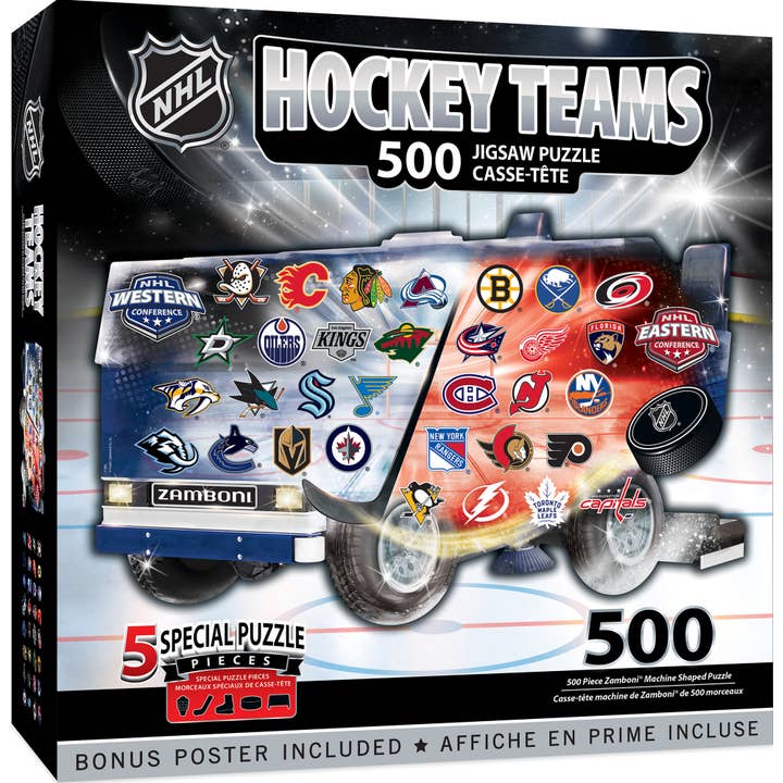 NHL - Zamboni 500 Piece Shaped Puzzle for wholesale by Masterpieces Puzzles